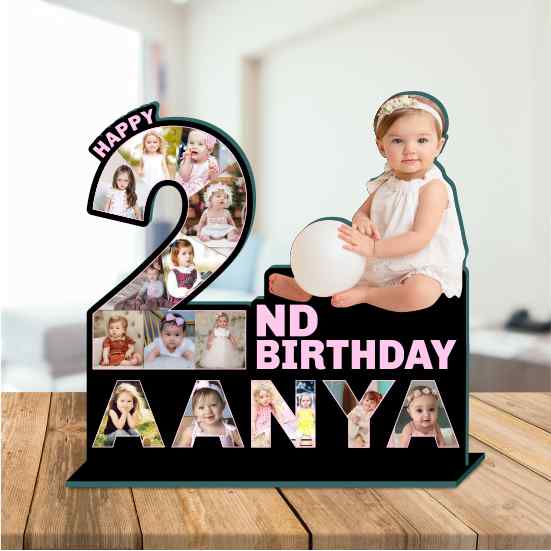 Gift for New Mum Photo Moments Keepsake HTUK® My First Year Multi-Photo Frame Holds 13 Photos 0-12 Month Perfect First Birthday Accessory For Baby's Birthday Celebration 
